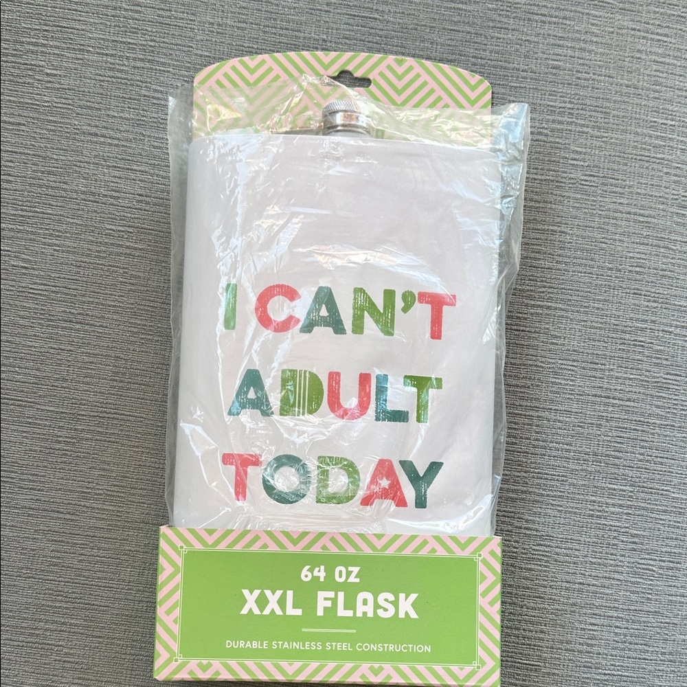 64 oz XXL Flask with Colorful Text